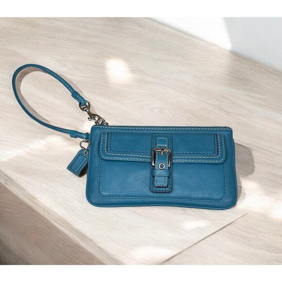 Vintage Coach 7746 Hamptons Floral Carryall & Hamptons 7734 Leather Wristlet - Picture 7 of 14